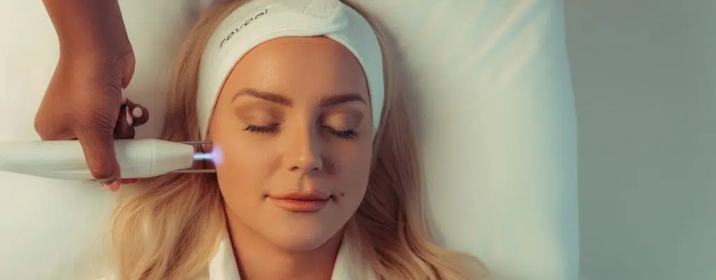 Current image: Photo of a woman getting AgetJET™ skin resurfacing treatments